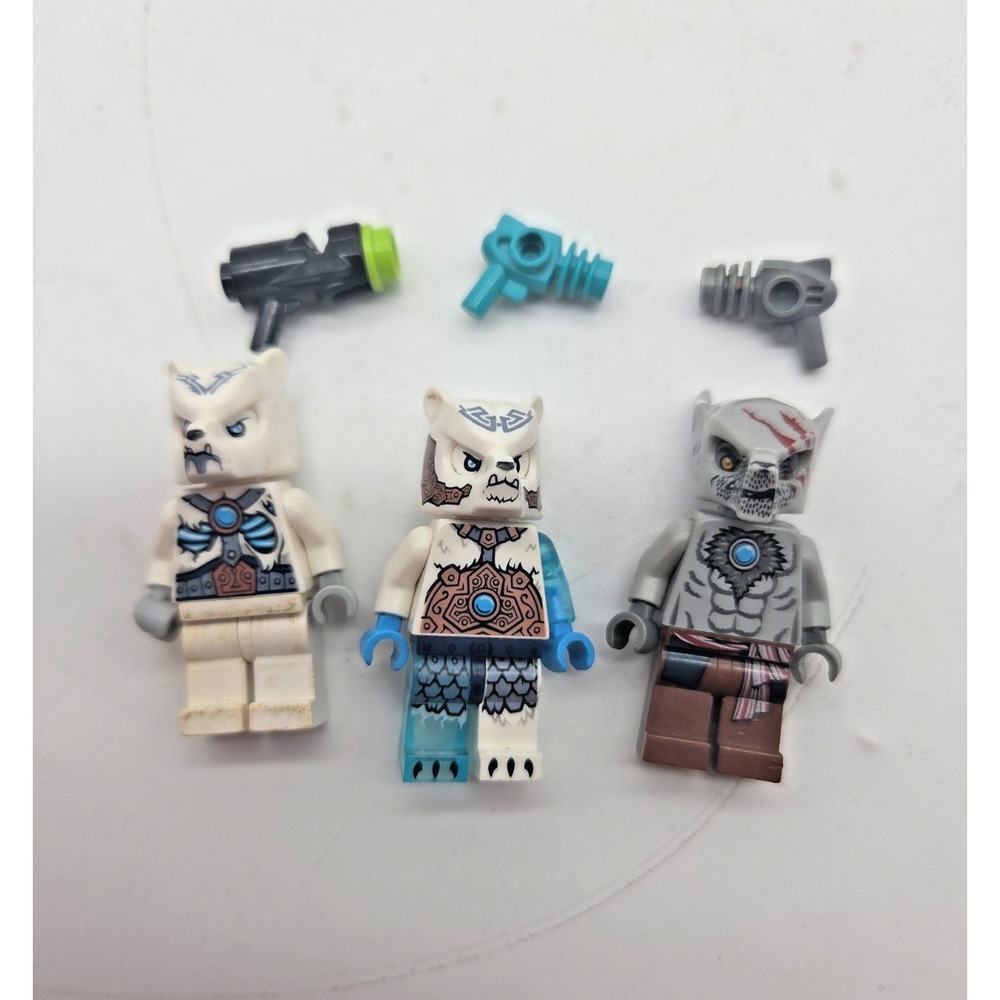 Winzar Wolf Tribe, Icerlot, Ice Bear Warrior Legends Chima LEGO Minifigure Lot